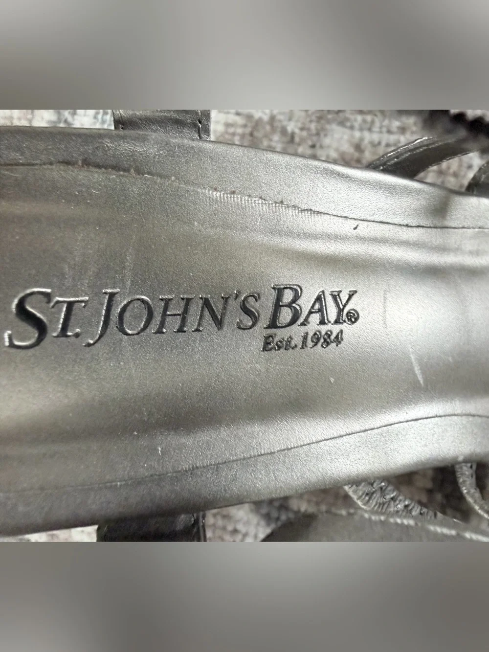 St. John’s Bay Silver Strappy Wedge Sandals